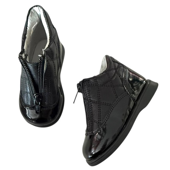 Black Patent Leather Italian Baby Boots by Sole Sole sz 19 (US 4) - Picture 1 of 10